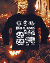 Night of Horrors - Black Child Long Sleeve Tee Little Mama Shirt Shop