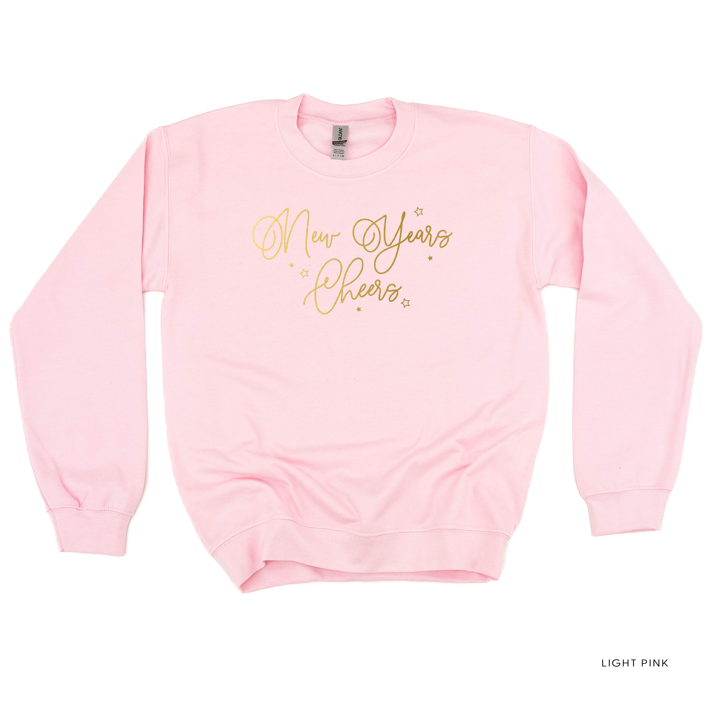 New Years Cheers - Stars/Script - BASIC Fleece Little Mama Shirt Shop LLC