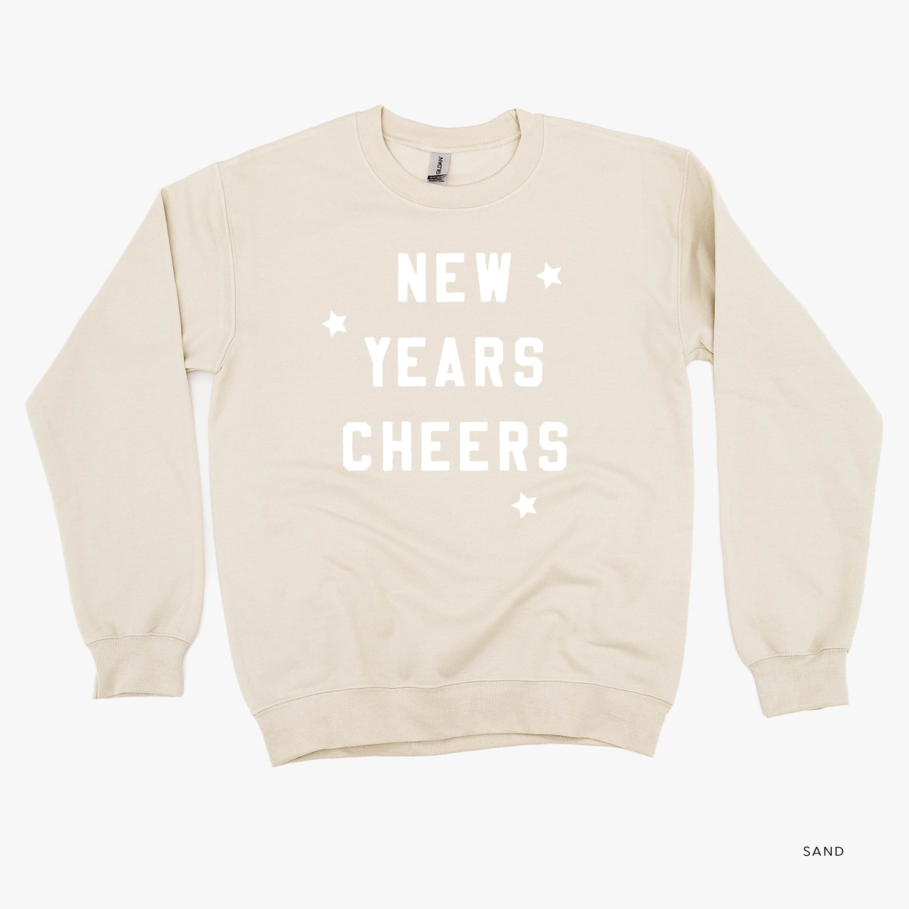 New Years Cheers - Block Font - BASIC Fleece Little Mama Shirt Shop LLC