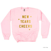 New Years Cheers - Block Font - BASIC Fleece Little Mama Shirt Shop LLC