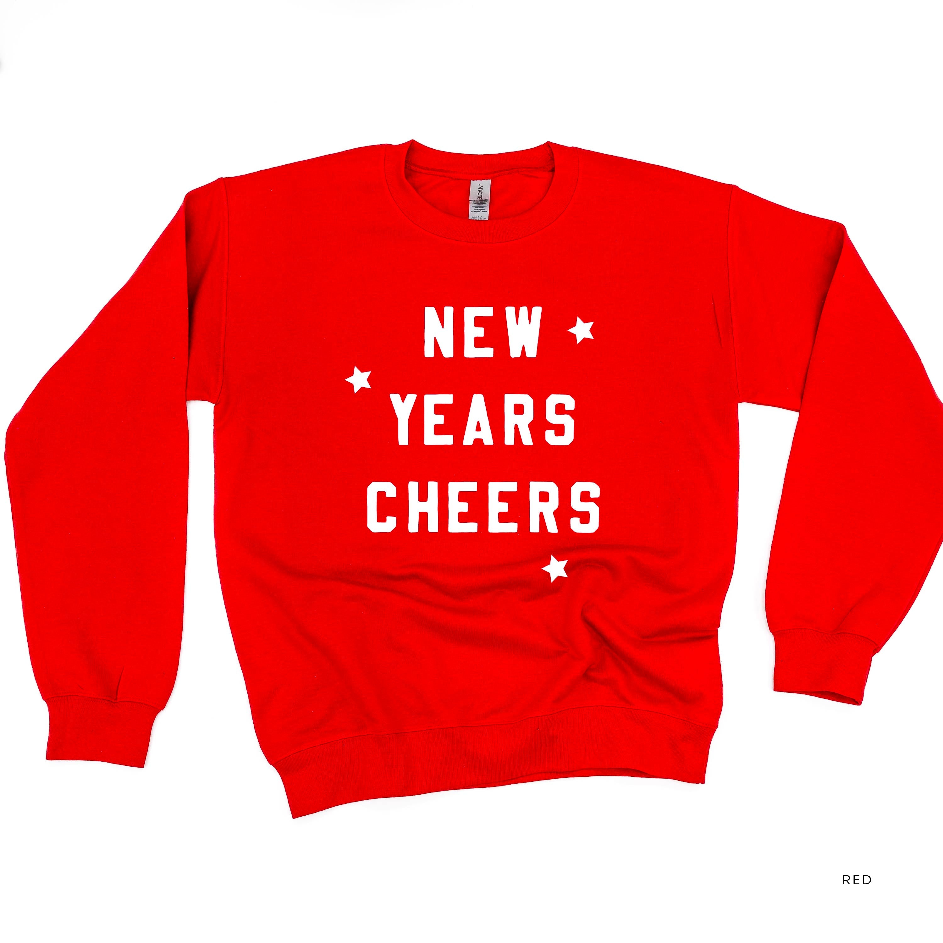 New Years Cheers - Block Font - BASIC Fleece Little Mama Shirt Shop LLC