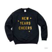 New Years Cheers - Block Font - BASIC Fleece Little Mama Shirt Shop LLC