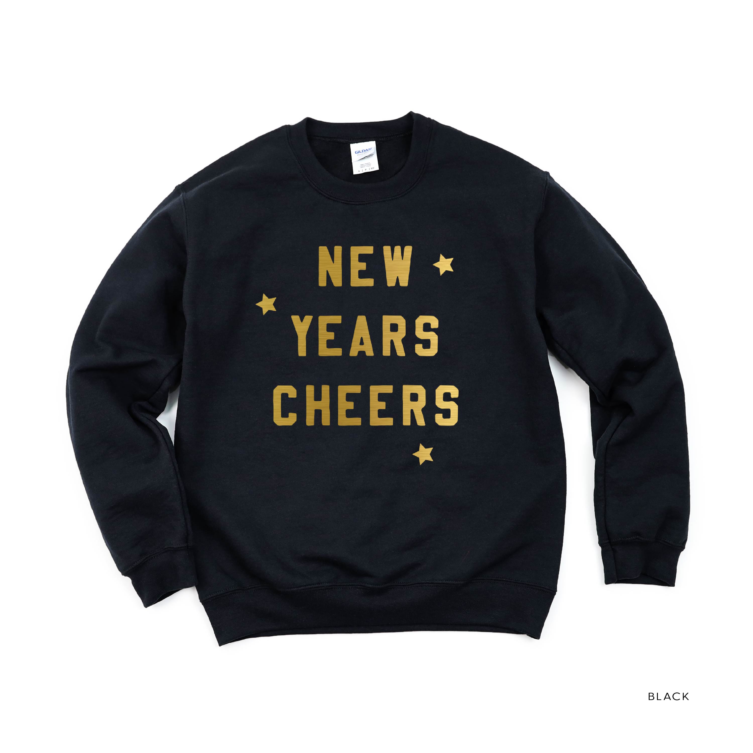 New Years Cheers - Block Font - BASIC Fleece Little Mama Shirt Shop LLC