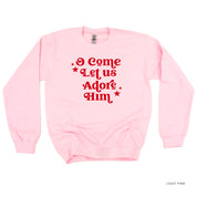 O Come Let Us Adore Him - BASIC Fleece Little Mama Shirt Shop LLC
