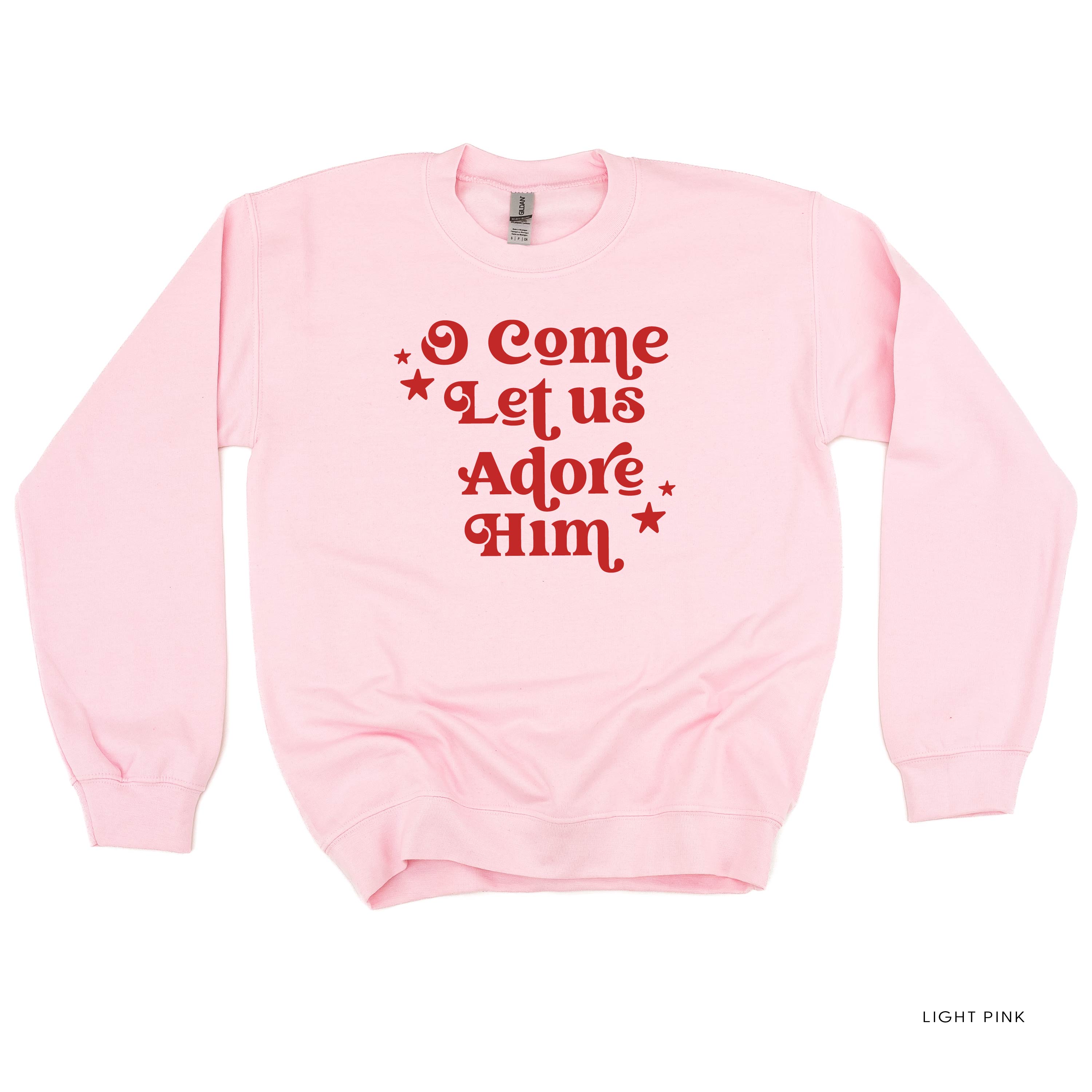 O Come Let Us Adore Him - BASIC Fleece Little Mama Shirt Shop LLC