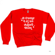 O Come Let Us Adore Him - BASIC Fleece Little Mama Shirt Shop LLC