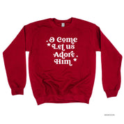 O Come Let Us Adore Him - BASIC Fleece Little Mama Shirt Shop LLC