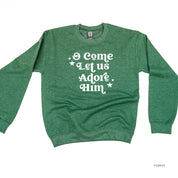 O Come Let Us Adore Him - BASIC Fleece Little Mama Shirt Shop LLC
