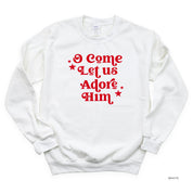 O Come Let Us Adore Him - BASIC Fleece Little Mama Shirt Shop LLC