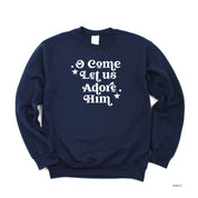 O Come Let Us Adore Him - BASIC Fleece Little Mama Shirt Shop LLC