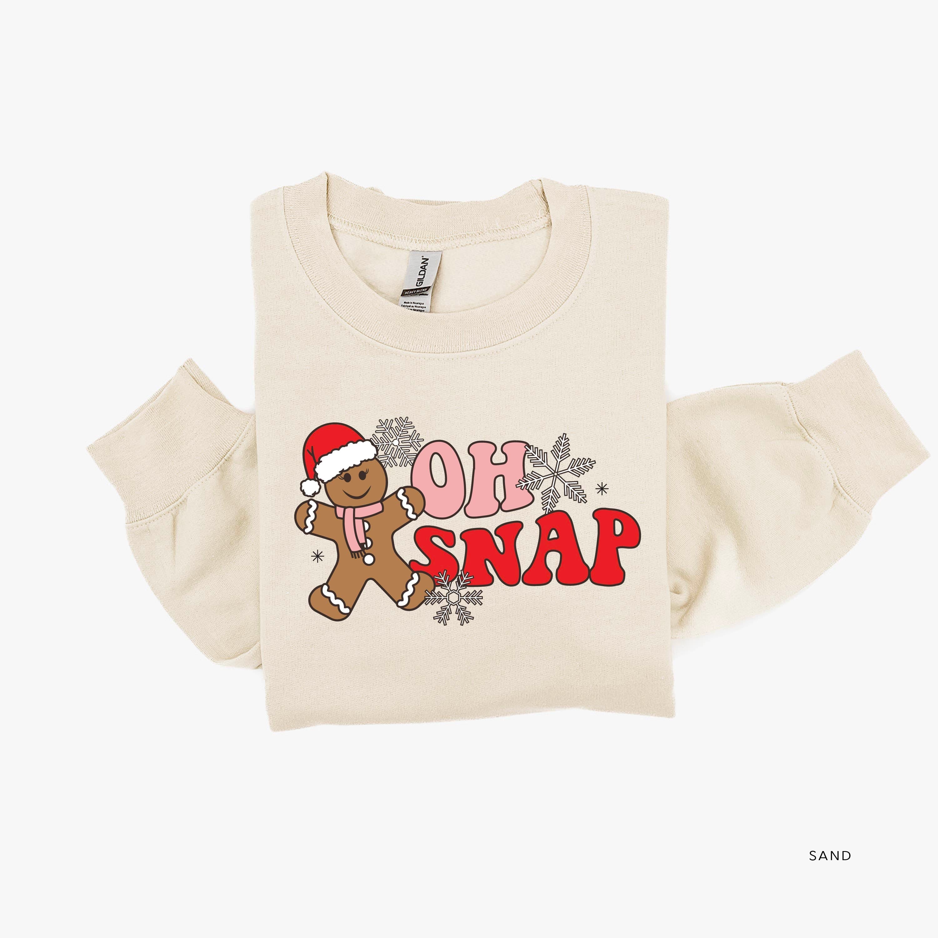 Oh Snap - Gingerbread Man - BASIC Fleece Little Mama Shirt Shop LLC