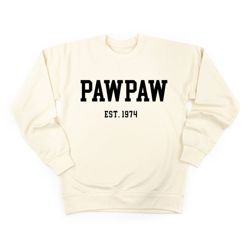 PAWPAW - EST. (Select Your Year) - Lightweight Pullover Sweater