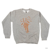 Peace - Skeleton- FULL SIZE - Basic Fleece Crewneck Little Mama Shirt Shop LLC