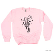 Peace - Skeleton- FULL SIZE - Basic Fleece Crewneck Little Mama Shirt Shop LLC