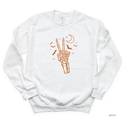 Peace - Skeleton- FULL SIZE - Basic Fleece Crewneck Little Mama Shirt Shop LLC