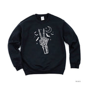 Peace - Skeleton- FULL SIZE - Basic Fleece Crewneck Little Mama Shirt Shop LLC