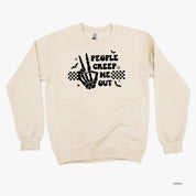 People Creep Me Out - Basic Fleece Crewneck Little Mama Shirt Shop LLC