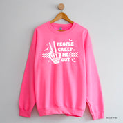 People Creep Me Out - Basic Fleece Crewneck Little Mama Shirt Shop LLC
