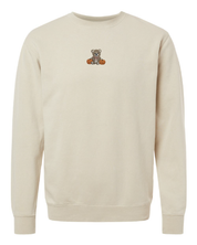 Embroidered PIGMENT Crewneck - Fall Teddy Bear (center) Little Mama Shirt Shop LLC