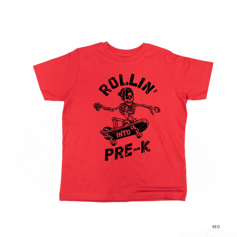 Skateboarding Skelly - Rollin' into Pre-K - Short Sleeve Child Shirt
