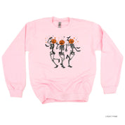 Pumpkin Head Dancing Skellies - Basic Fleece Crewneck Little Mama Shirt Shop LLC