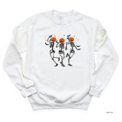 Pumpkin Head Dancing Skellies - Basic Fleece Crewneck Little Mama Shirt Shop LLC
