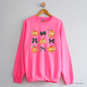 Pumpkins-n-Bows - Basic Fleece Crewneck Little Mama Shirt Shop LLC