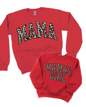 Mama & Mama's Girl (Varsity Leopard) - Set of 2 Basic Fleece Sweaters Little Mama Shirt Shop