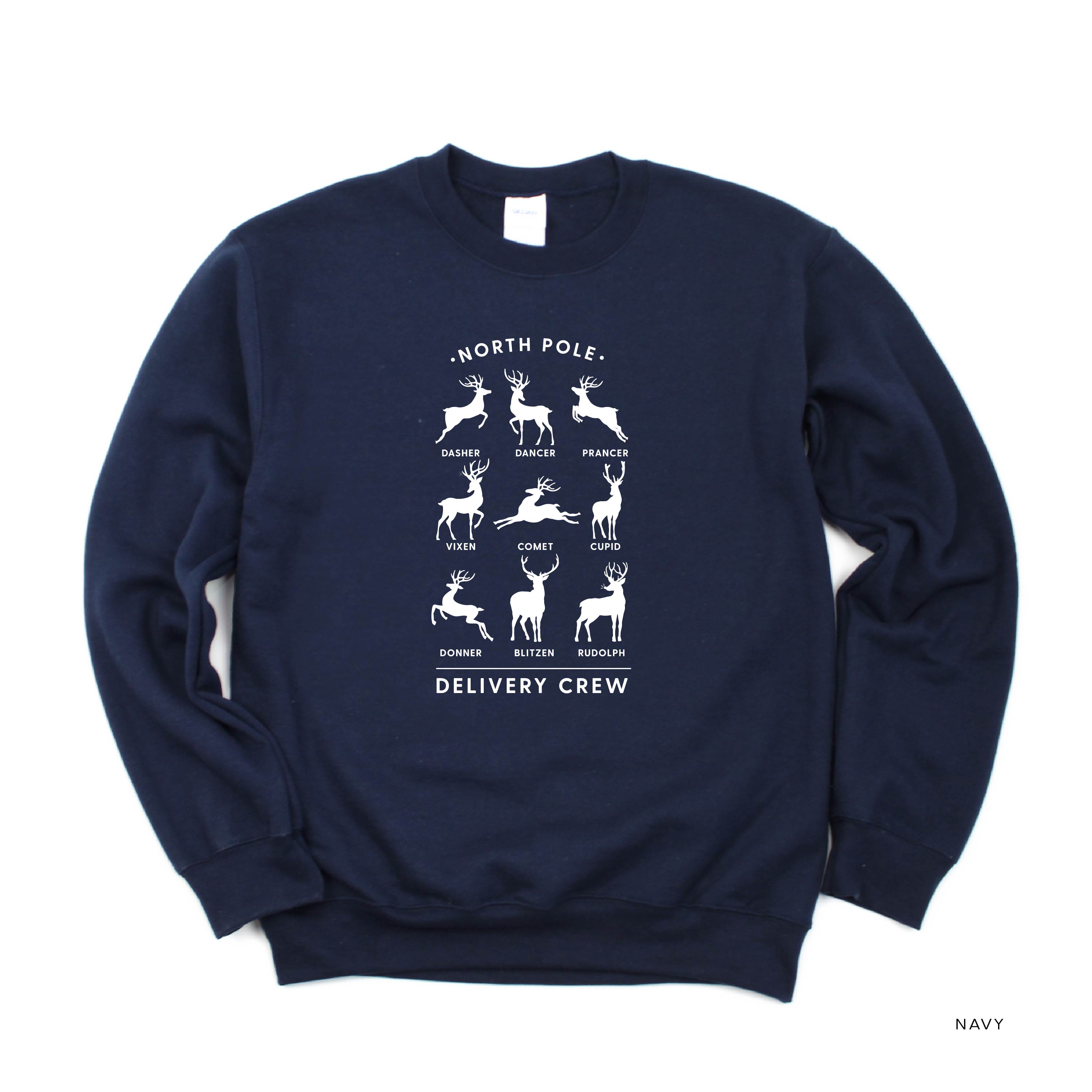 Reindeer - North Pole Delivery Crew - BASIC Fleece Little Mama Shirt Shop LLC