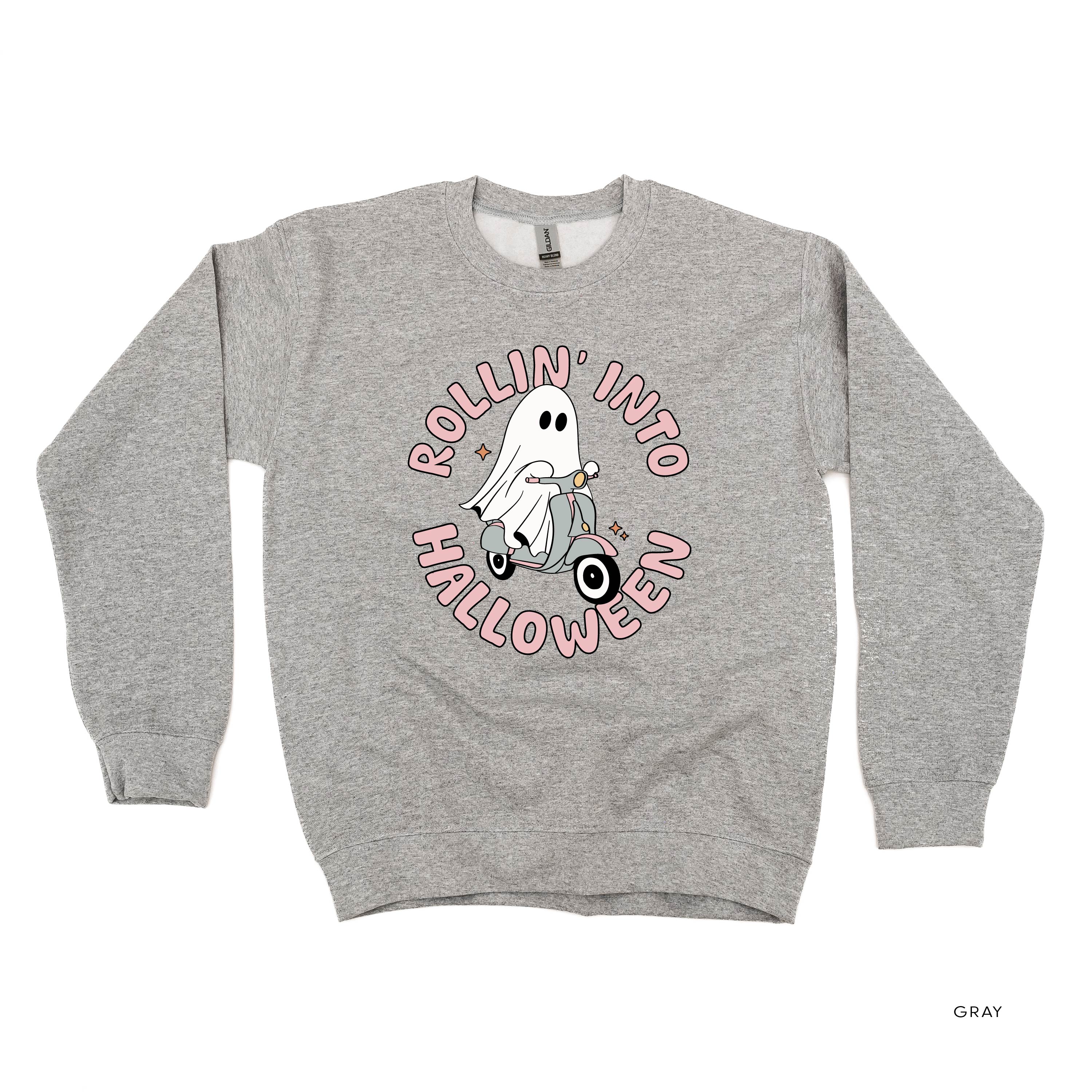 Rollin' Into Halloween - Basic Fleece Crewneck Little Mama Shirt Shop LLC