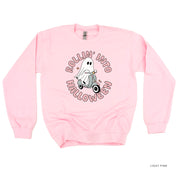 Rollin' Into Halloween - Basic Fleece Crewneck Little Mama Shirt Shop LLC