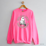 Rollin' Into Halloween - Basic Fleece Crewneck Little Mama Shirt Shop LLC