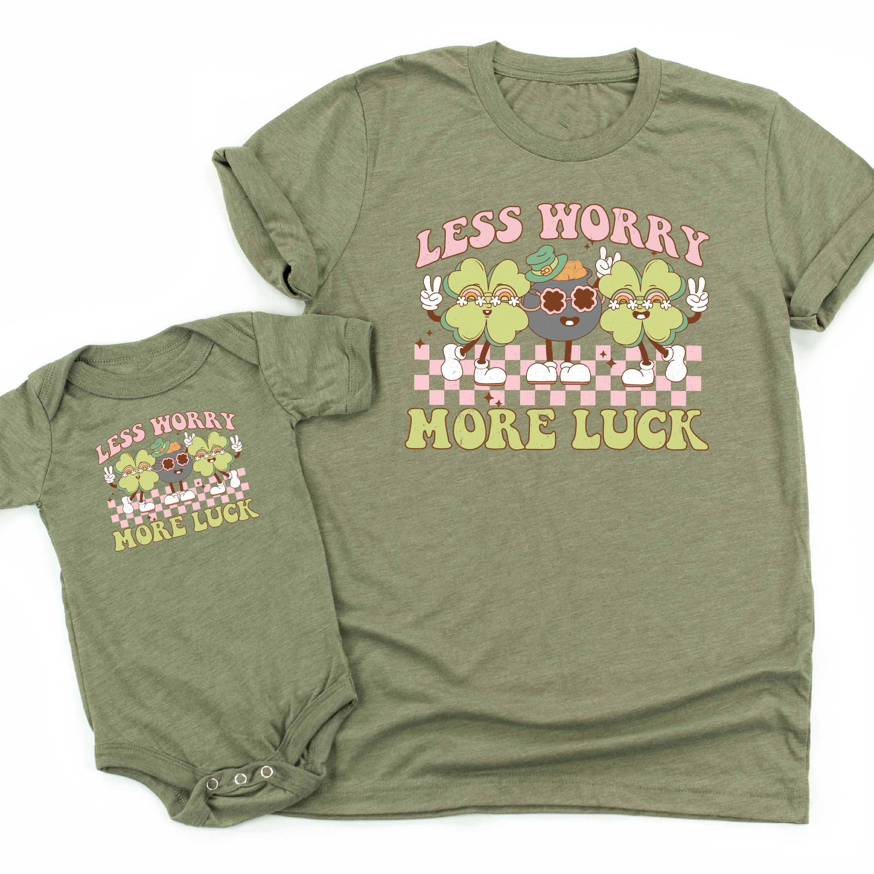 Less Worry More Luck - Set of 2 Tees Little Mama Shirt Shop