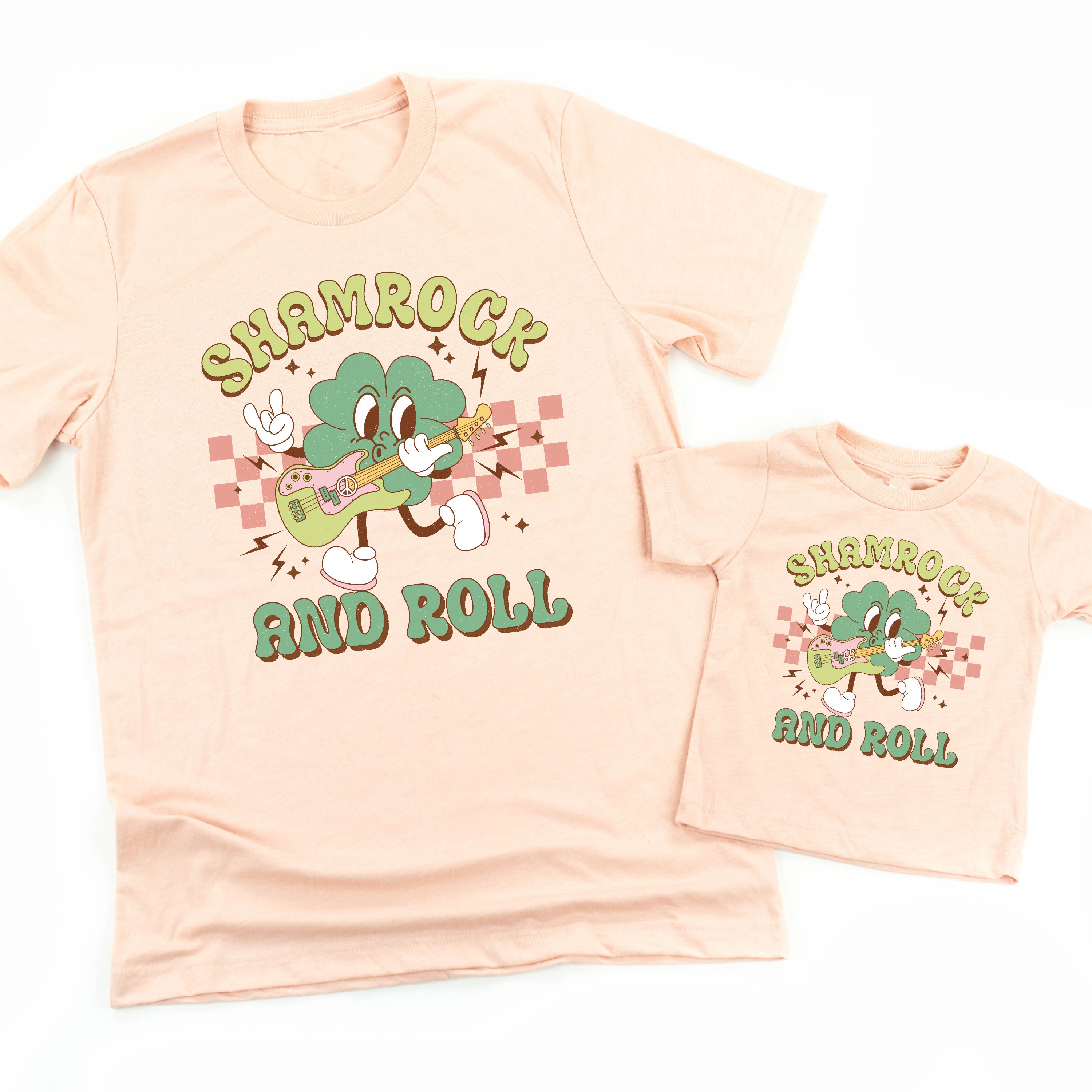 Rock N Roll Shamrock - Set of 2 Tees Little Mama Shirt Shop