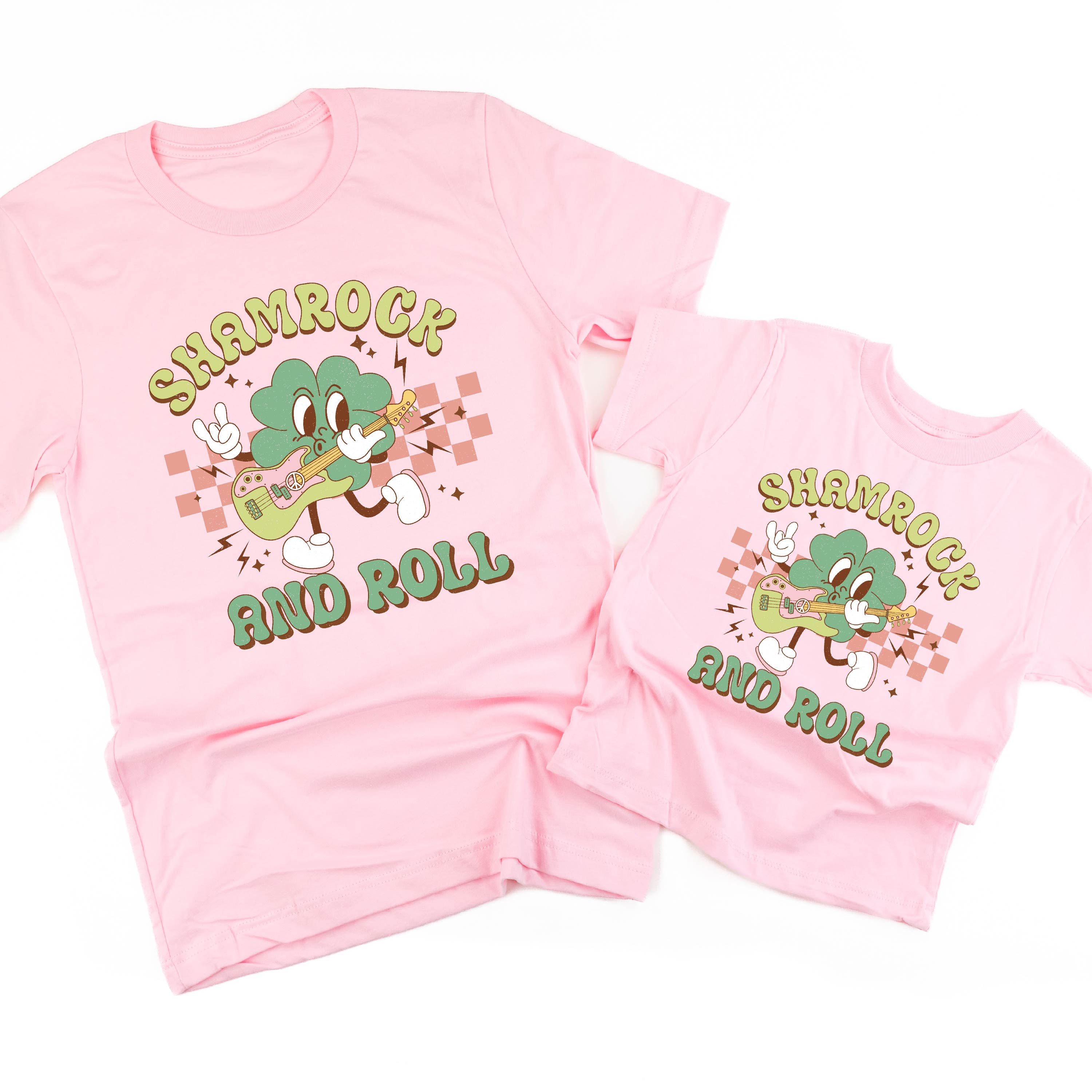 Rock N Roll Shamrock - Set of 2 Tees Little Mama Shirt Shop