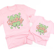 Checkered Lucky Shamrock - Set of 2 Tees Little Mama Shirt Shop