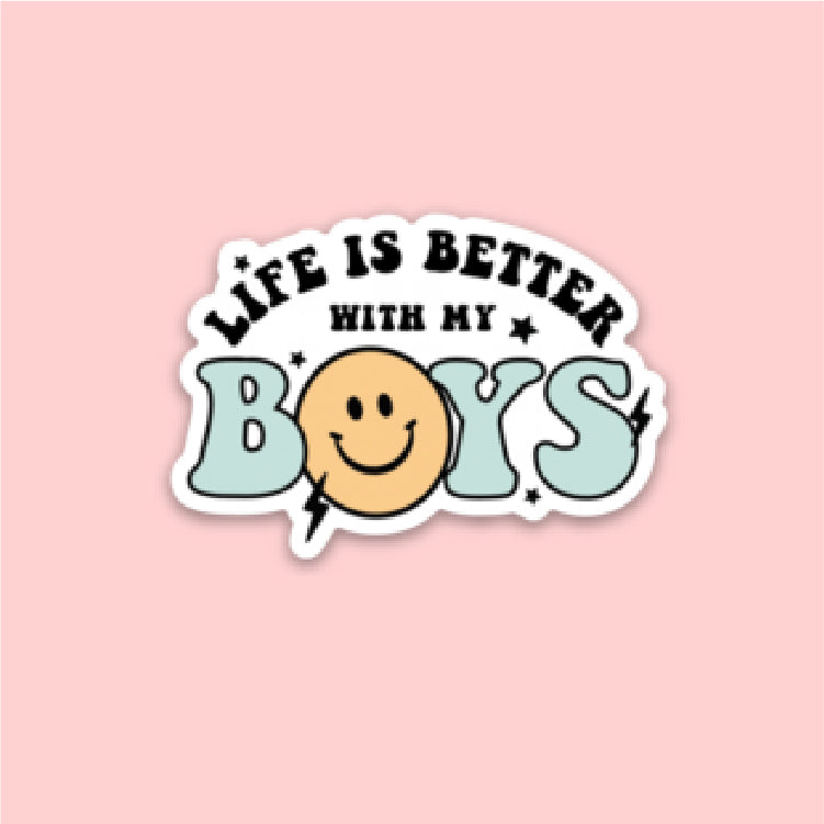 LMSS® STICKER - The Retro Edit - Life Is Better With My Boys (Plural)