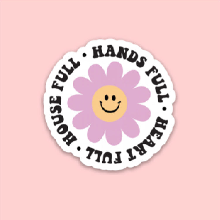 LMSS® STICKER - The Retro Edit - House Full Hands Full Heart Full Little Mama Shirt Shop LLC