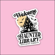 LMSS® STICKER - Haunted Library Little Mama Shirt Shop LLC
