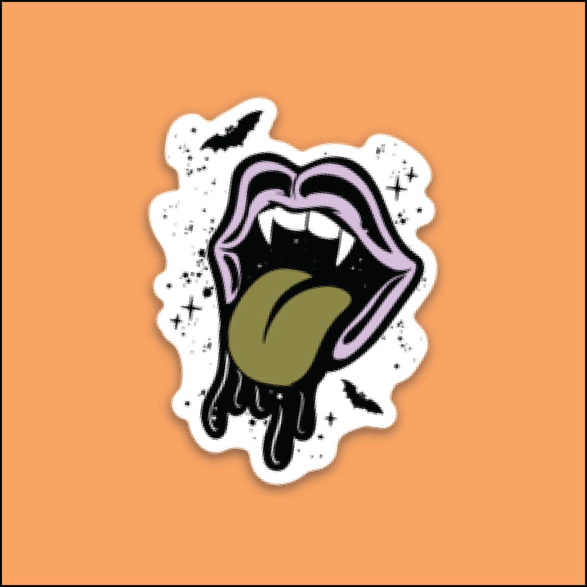 LMSS® STICKER - Vampire Drippy Mouth Little Mama Shirt Shop LLC