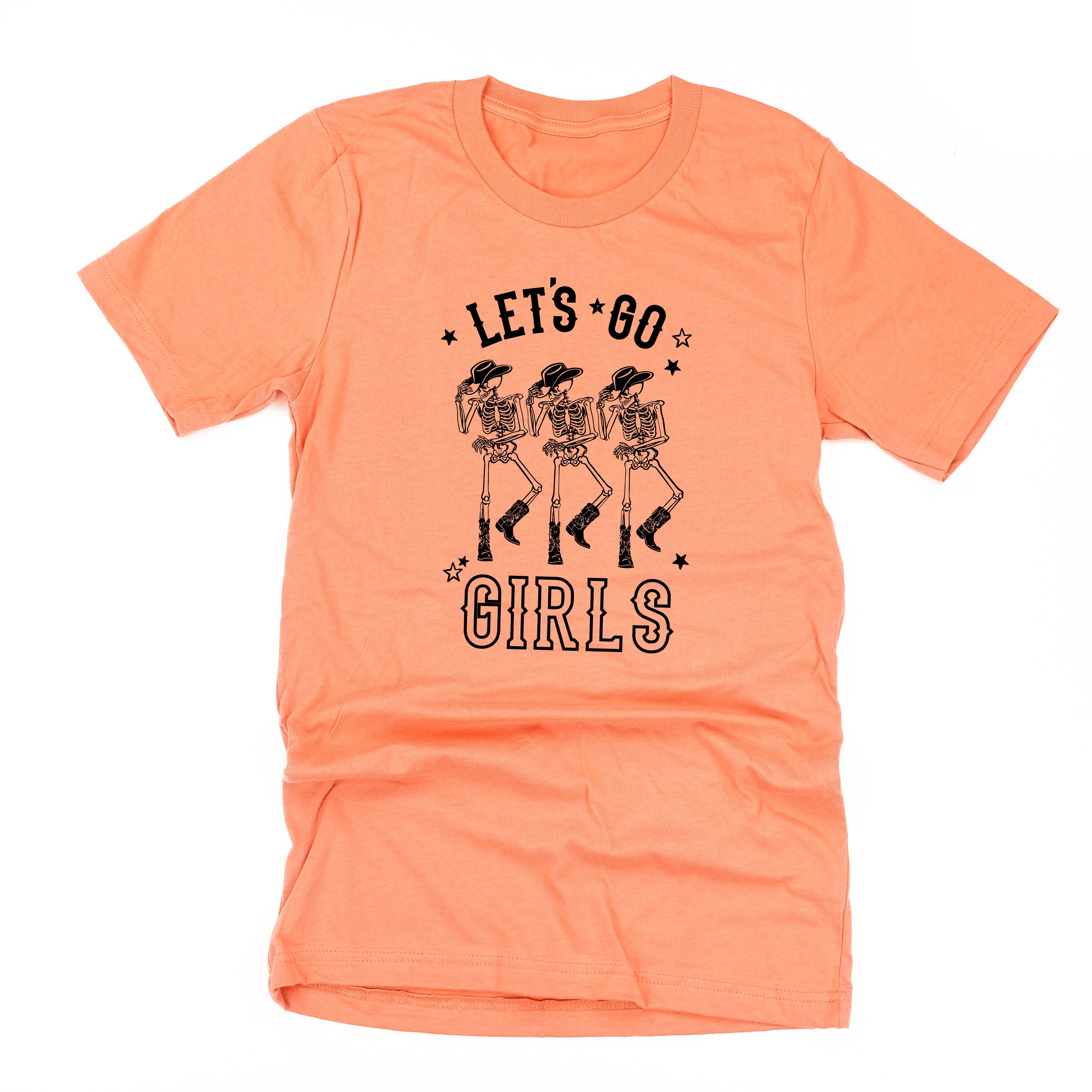 SUNSET_cowgirl_skeletons_adult_unisex_tee_little_mama_shirt_shop
