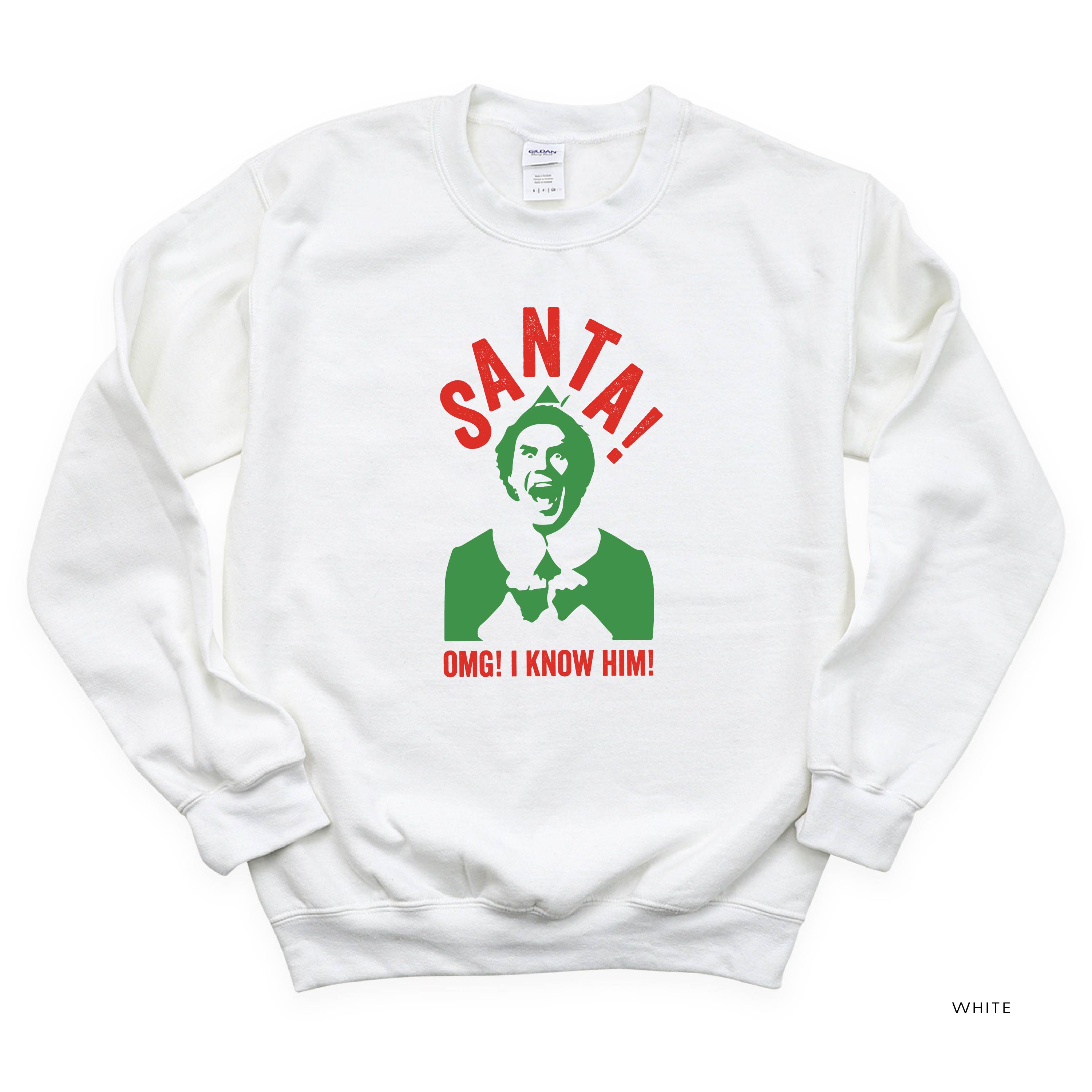 Santa! OMG! I Know Him! - BASIC Fleece Little Mama Shirt Shop LLC