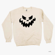 Scary Jack-o'-lantern Face - Basic Fleece Crewneck Little Mama Shirt Shop LLC