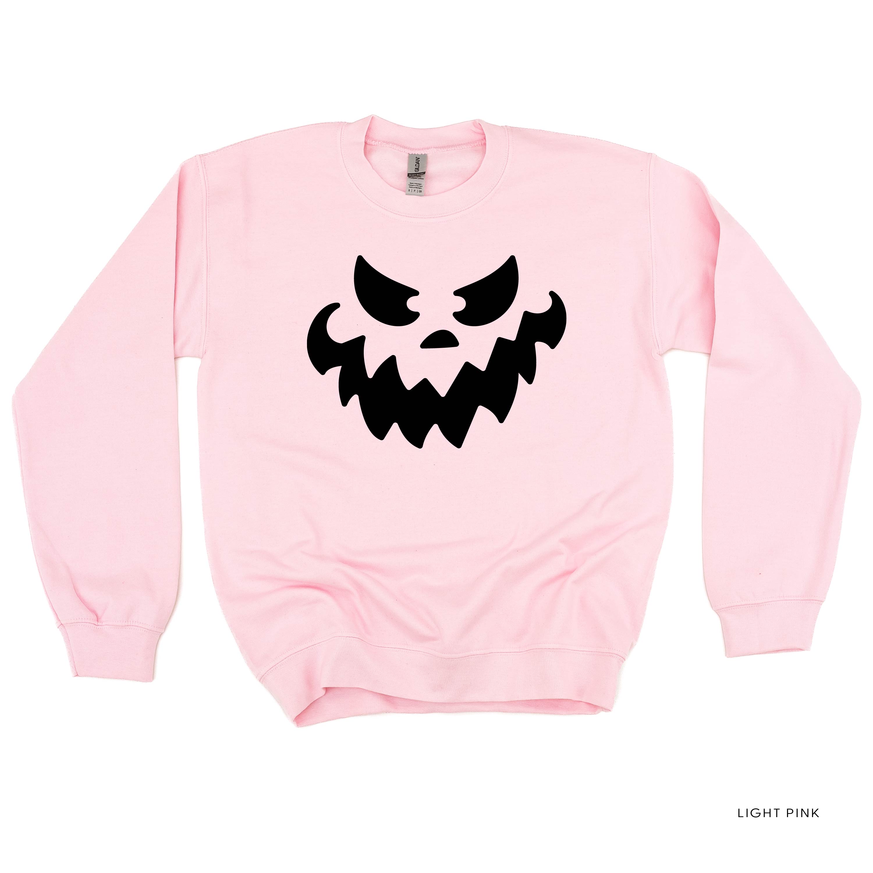 Scary Jack-o'-lantern Face - Basic Fleece Crewneck Little Mama Shirt Shop LLC