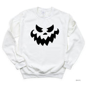 Scary Jack-o'-lantern Face - Basic Fleece Crewneck Little Mama Shirt Shop LLC