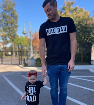 RAD DAD (One Line) - Unisex Tee Little Mama Shirt Shop