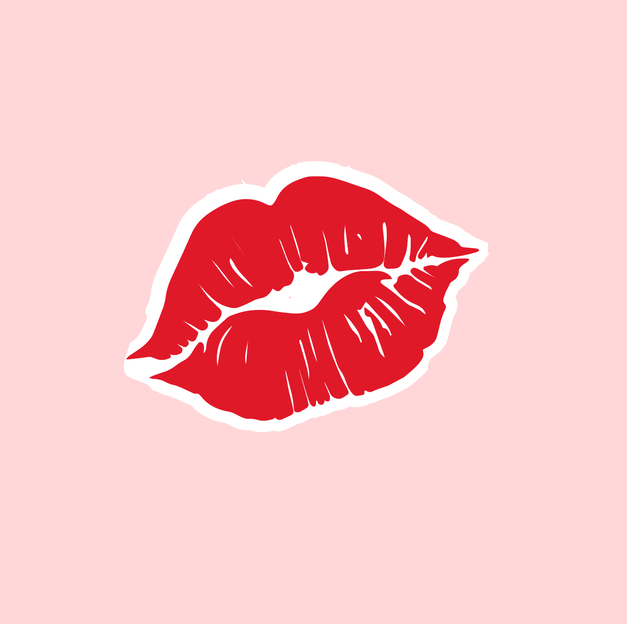 LMSS® STICKER - Red Kissy Lips Little Mama Shirt Shop LLC