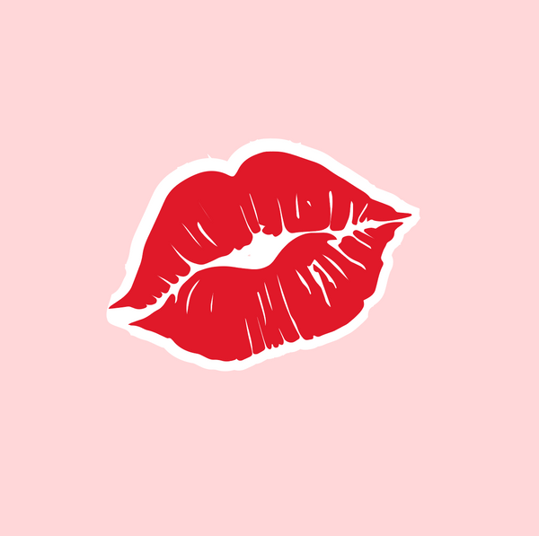 LMSS® STICKER - Red Kissy Lips