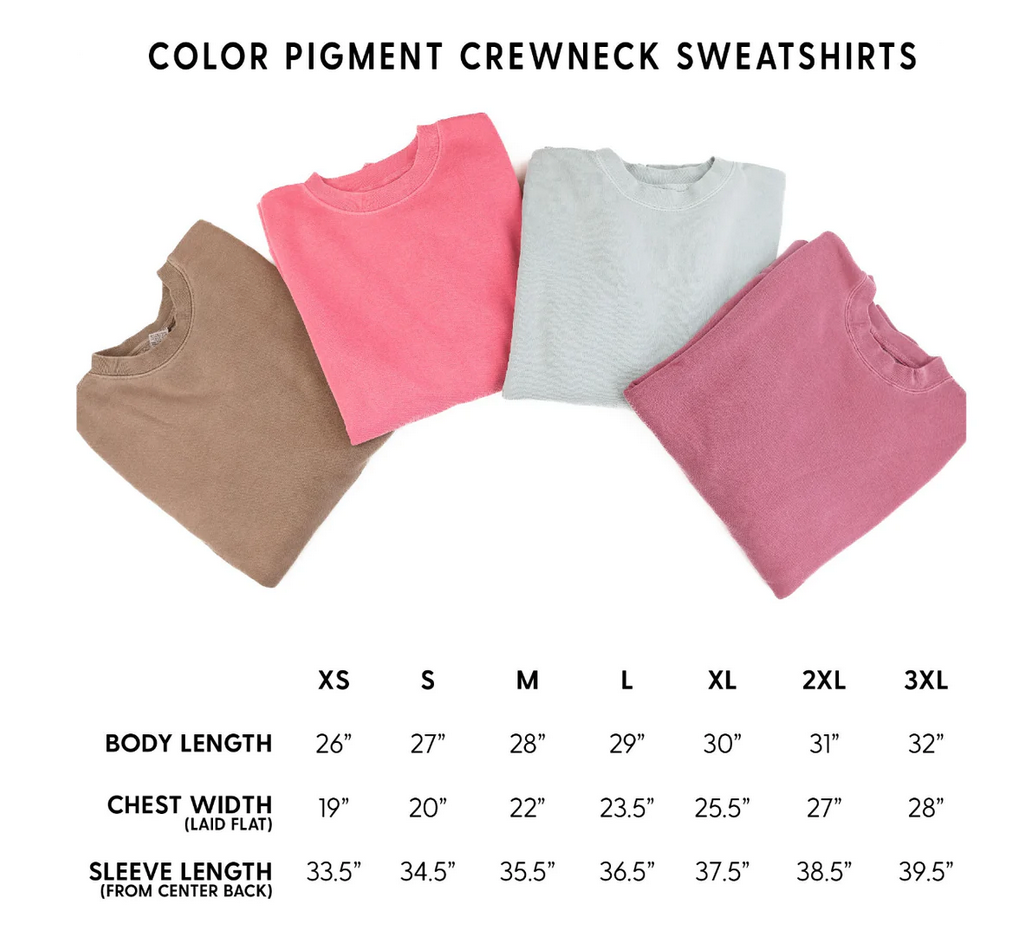 Embroidered/Printed PIGMENT Crewneck (center & fb) - Lover / Swear To Be Overdramatic And True Little Mama Shirt Shop LLC