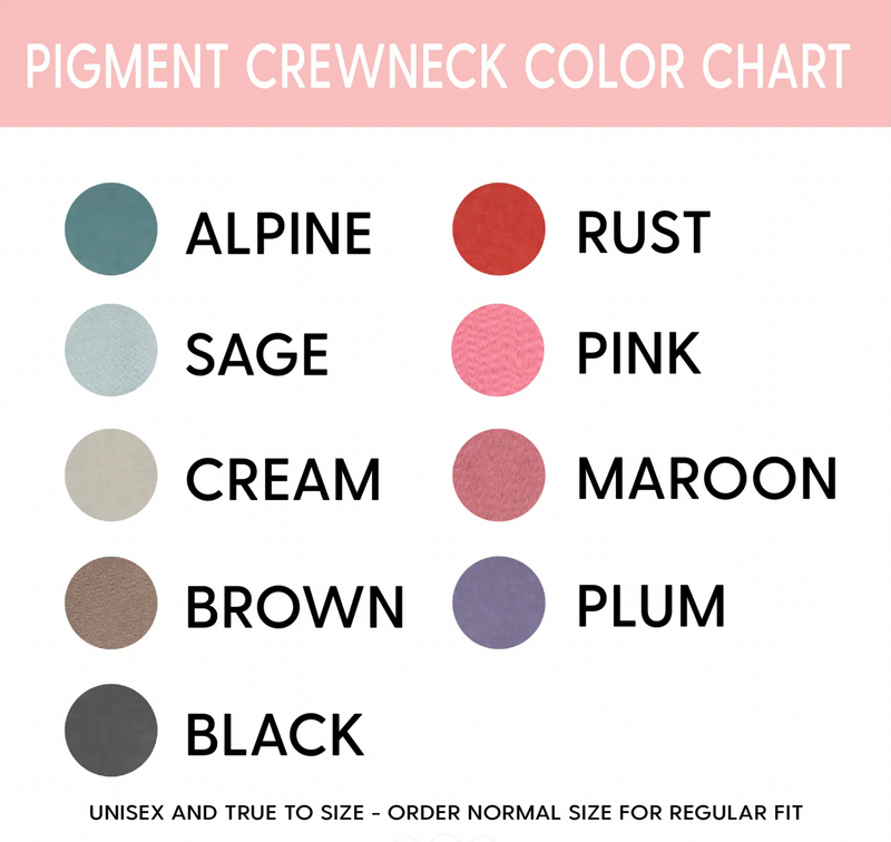 Embroidered Pigment Crewneck Sweatshirt - GRACE UPON GRACE